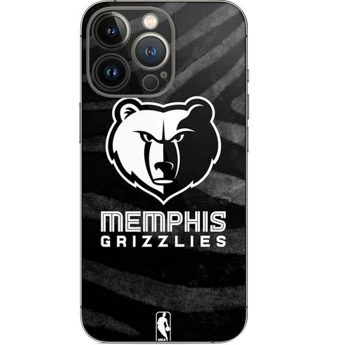 NBA Memphis Grizzlies Black Animal Print iPhone 15 Pro Skin