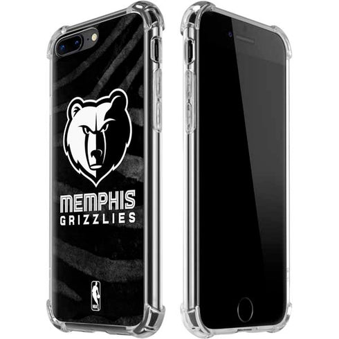 NBA Memphis Grizzlies Black Animal Print iPhone 7/8 Plus Clear Case