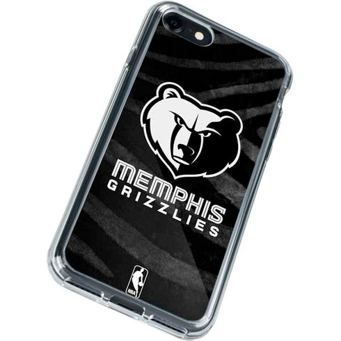 NBA Memphis Grizzlies Black Animal Print iPhone SE (2nd & 3rd Gen) Clear Case