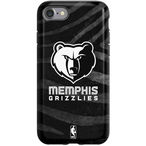 NBA Memphis Grizzlies Black Animal Print iPhone SE (2nd & 3rd Gen) Pro Case