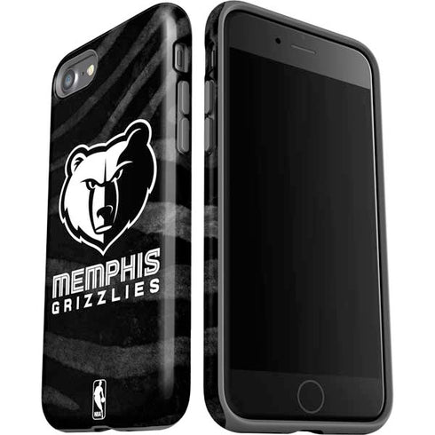 NBA Memphis Grizzlies Black Animal Print iPhone SE (2nd & 3rd Gen) Pro Case