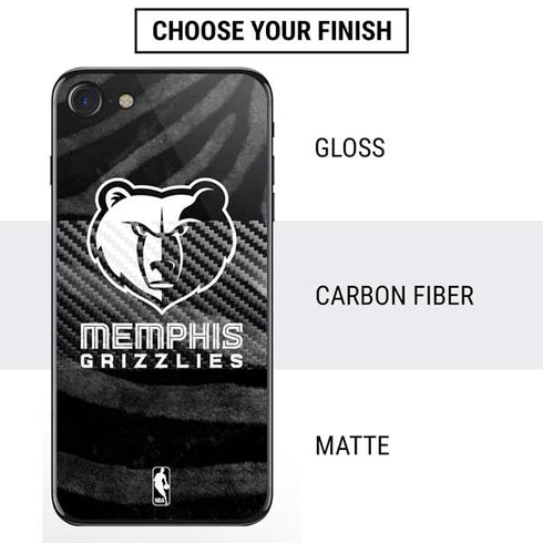 NBA Memphis Grizzlies Black Animal Print iPhone SE (2nd & 3rd Gen) Skin