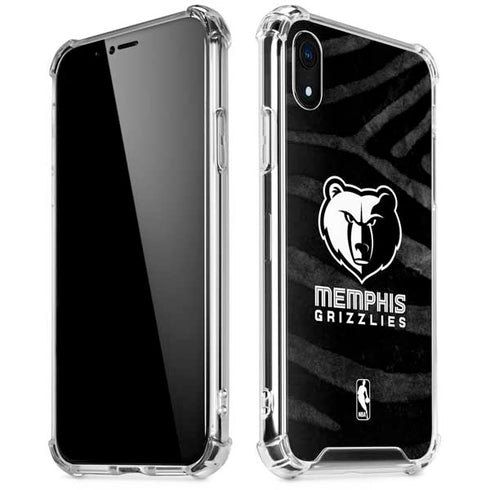 NBA Memphis Grizzlies Black Animal Print iPhone XR Clear Case