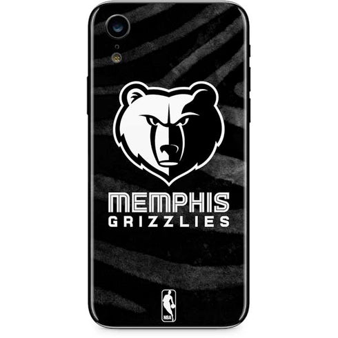 NBA Memphis Grizzlies Black Animal Print iPhone XR Skin