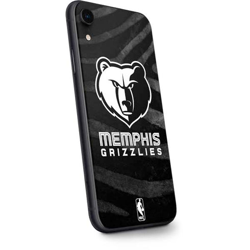 NBA Memphis Grizzlies Black Animal Print iPhone XR Skin