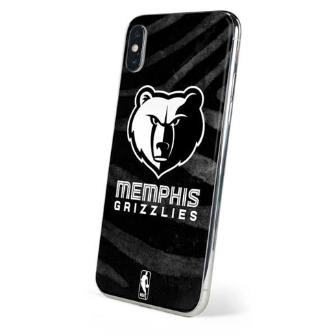 NBA Memphis Grizzlies Black Animal Print iPhone XS Skin