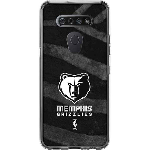 NBA Memphis Grizzlies Black Animal Print LG K51/Q51 Clear Case