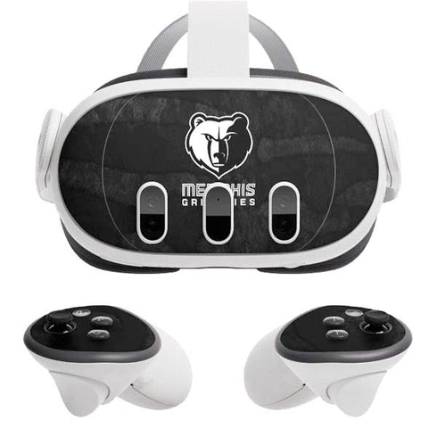 NBA Memphis Grizzlies Black Animal Print Meta Quest 3 Skin