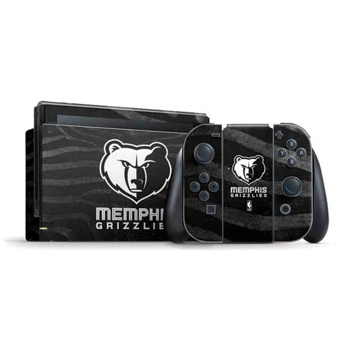 NBA Memphis Grizzlies Black Animal Print Nintendo Switch Bundle Skin