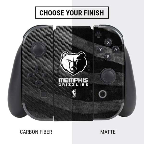 NBA Memphis Grizzlies Black Animal Print Nintendo Switch Bundle Skin