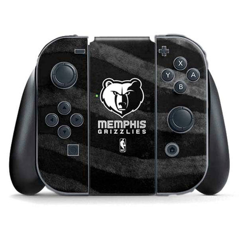 NBA Memphis Grizzlies Black Animal Print Nintendo Switch (2017-2021) Joy-Con Controller Skin