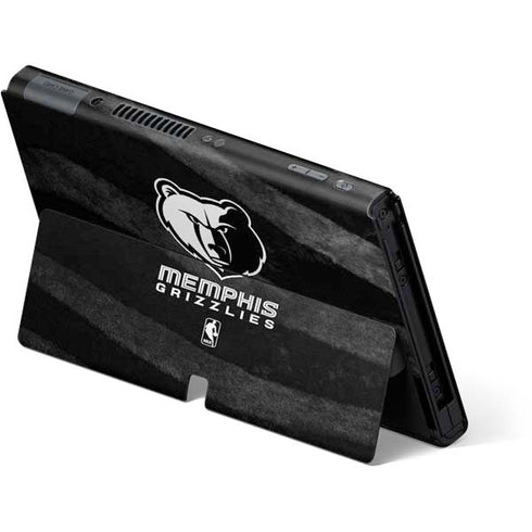 NBA Memphis Grizzlies Black Animal Print Nintendo Switch OLED (2021) Skin