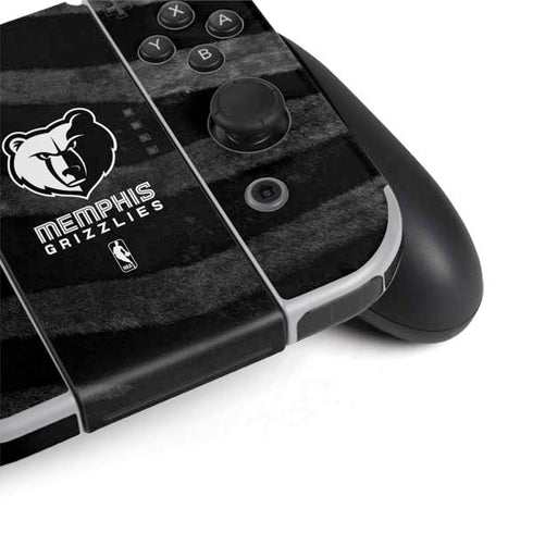 NBA Memphis Grizzlies Black Animal Print Nintendo Switch OLED (2021) Skin