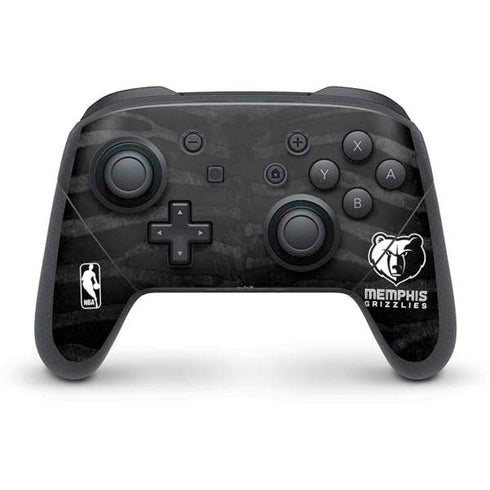 NBA Memphis Grizzlies Black Animal Print Nintendo Switch Pro Controller Skin