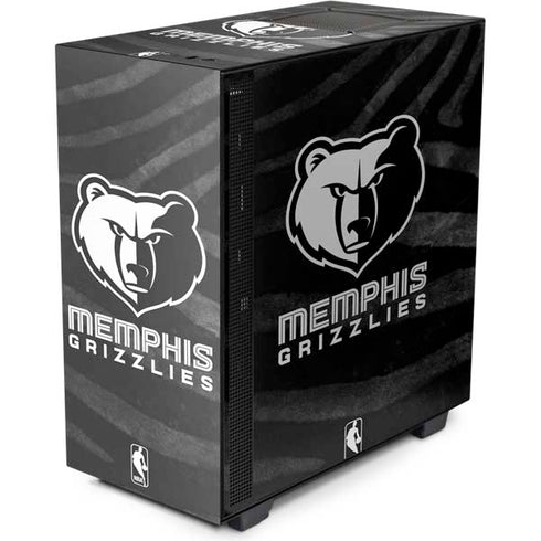 NBA Memphis Grizzlies Black Animal Print NZXT H510 Compact ATX Mid-Tower Case Skin