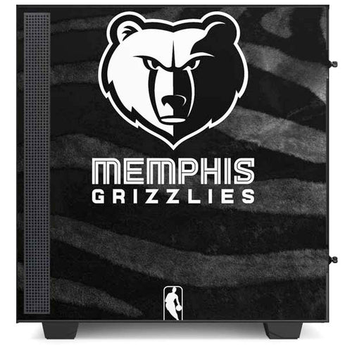 NBA Memphis Grizzlies Black Animal Print NZXT H510 Compact ATX Mid-Tower Case Skin