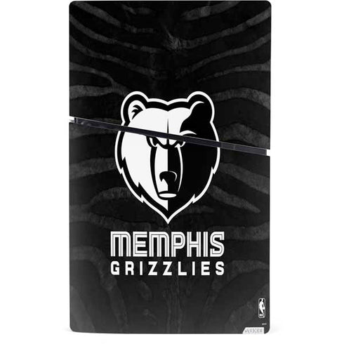 NBA Memphis Grizzlies Black Animal Print PS5 Slim Digital Edition Console Skin