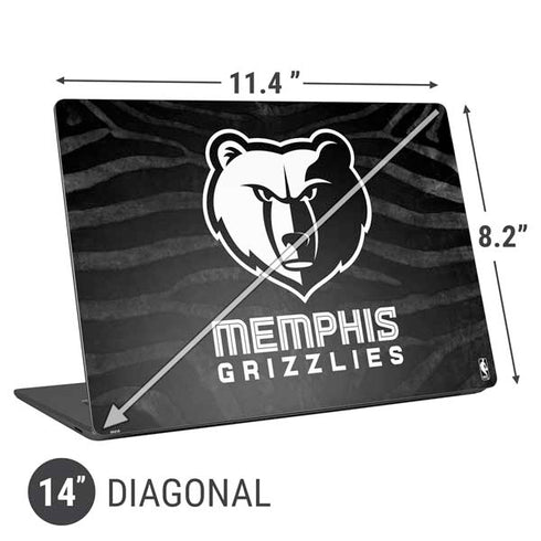 NBA Memphis Grizzlies Black Animal Print Universal Laptop 14in (11.4 x 8.2in) Skin