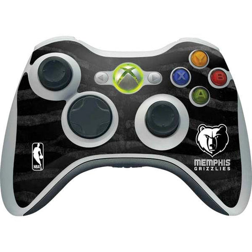NBA Memphis Grizzlies Black Animal Print Xbox 360 Wireless Controller Skin