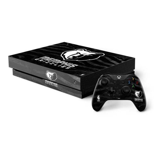 NBA Memphis Grizzlies Black Animal Print Xbox One X Bundle Skin