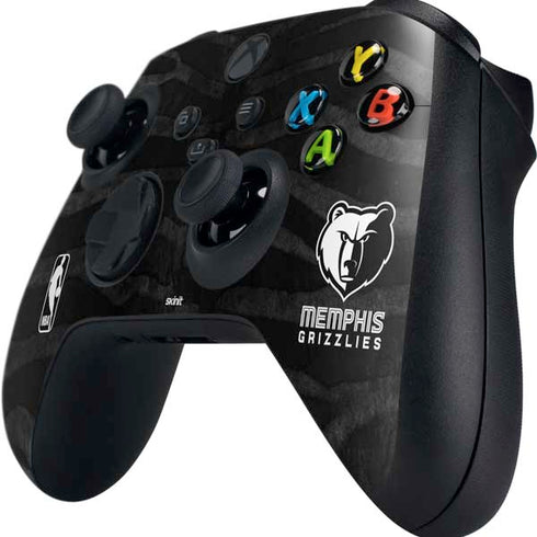 NBA Memphis Grizzlies Black Animal Print Xbox Series X Controller Skin