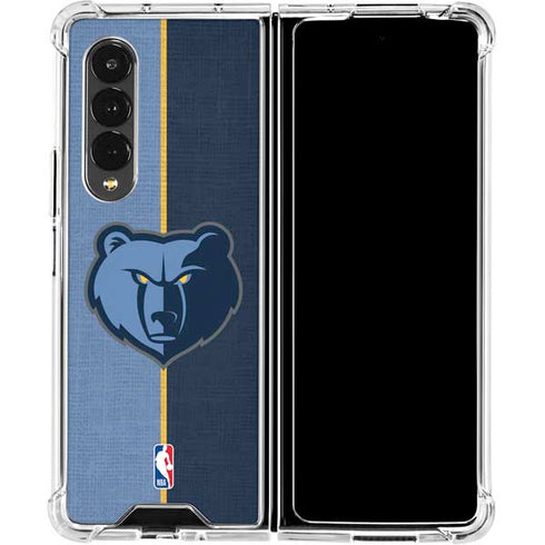 NBA Memphis Grizzlies Canvas Galaxy Z Fold4 5G Clear Case