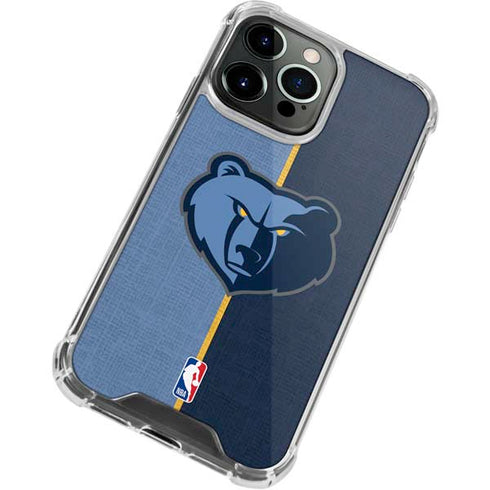 NBA Memphis Grizzlies Canvas iPhone 15 Pro Clear Case