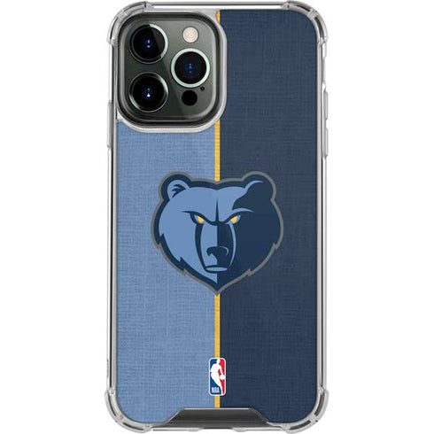 NBA Memphis Grizzlies Canvas iPhone 14 Pro Max Clear Case