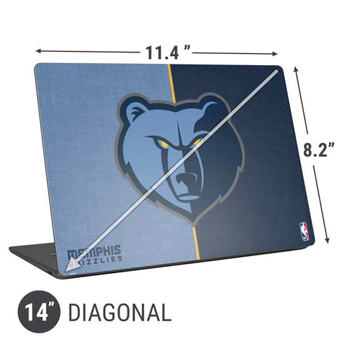 NBA Memphis Grizzlies Canvas Universal Laptop 14in (11.4 x 8.2in) Skin