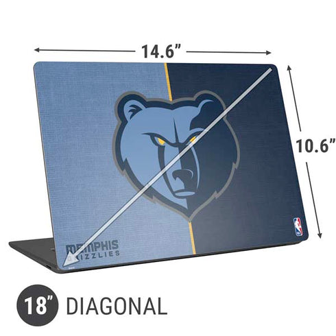 NBA Memphis Grizzlies Canvas Universal Laptop 18in (14.6 x 10.6in) Skin