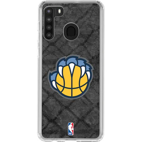 NBA Memphis Grizzlies Dark Rust Galaxy A21 Clear Case