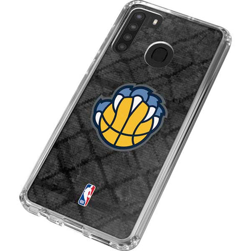 NBA Memphis Grizzlies Dark Rust Galaxy A21 Clear Case