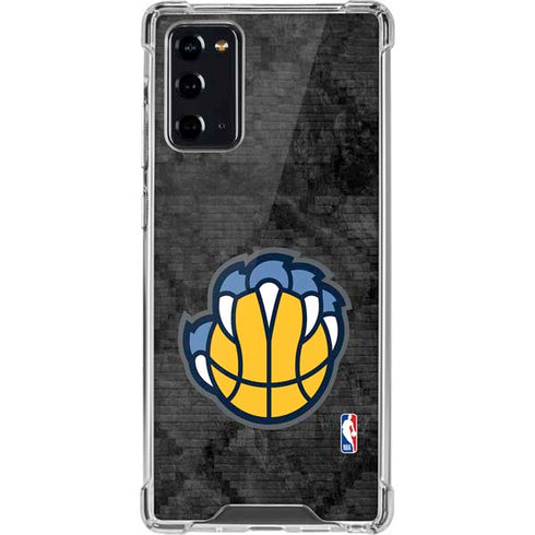 NBA Memphis Grizzlies Dark Rust Galaxy Note20 5G Clear Case