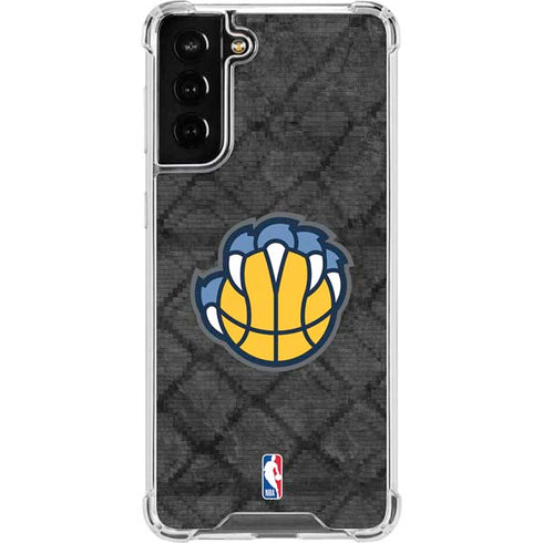 NBA Memphis Grizzlies Dark Rust Galaxy S21 FE Clear Case