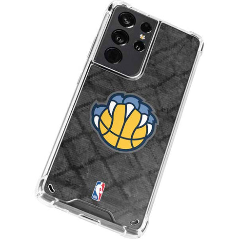 NBA Memphis Grizzlies Dark Rust Galaxy S21 Ultra 5G Clear Case