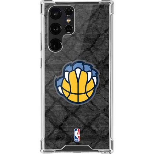 NBA Memphis Grizzlies Dark Rust Galaxy S22 Ultra Clear Case