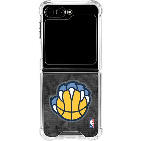NBA Memphis Grizzlies Dark Rust Galaxy Z Flip5 5G Clear Case