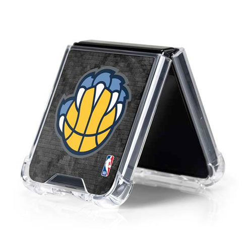 NBA Memphis Grizzlies Dark Rust Galaxy Z Flip5 5G Clear Case