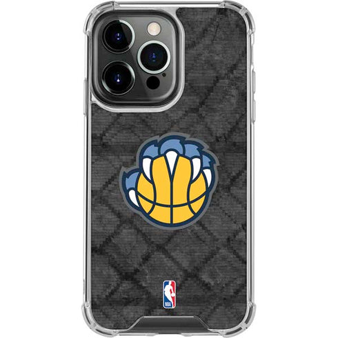 NBA Memphis Grizzlies Dark Rust iPhone 14 Pro Clear Case
