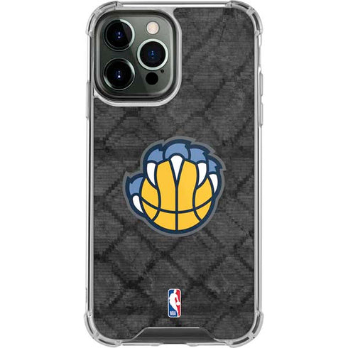 NBA Memphis Grizzlies Dark Rust iPhone 14 Pro Max Clear Case