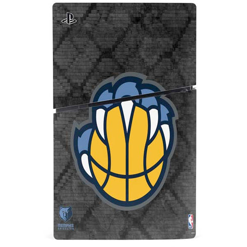 NBA Memphis Grizzlies Dark Rust PS5 Slim Disk Console Skin