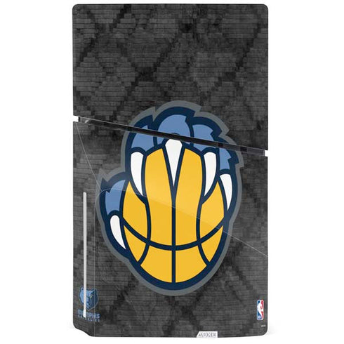 NBA Memphis Grizzlies Dark Rust PS5 Slim Disk Console Skin