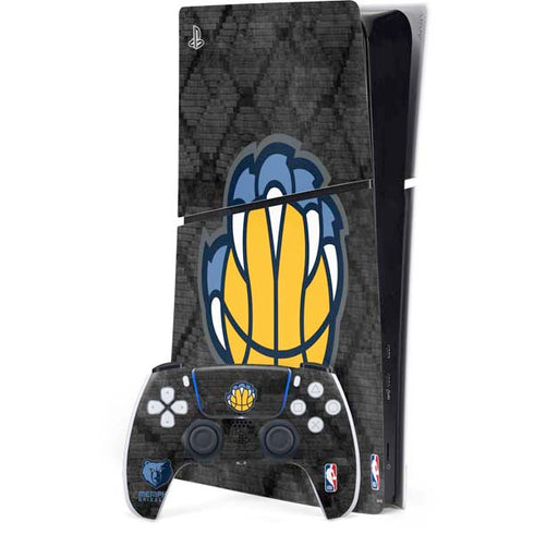 NBA Memphis Grizzlies Dark Rust PS5 Slim Digital Edition Console Skin