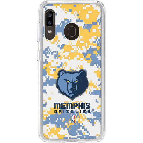 NBA Memphis Grizzlies Digi Camo Galaxy A20 Clear Case