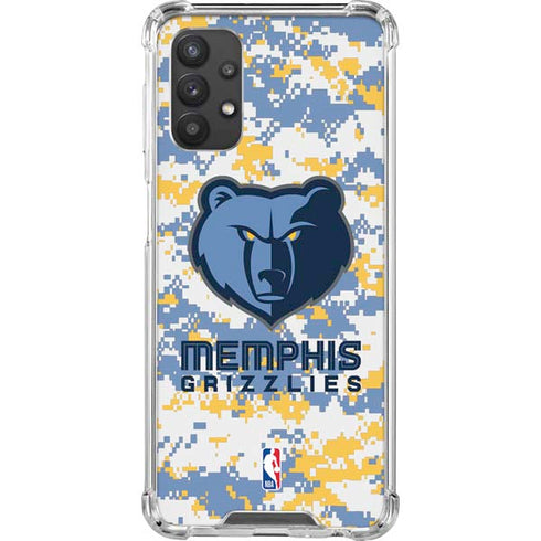 NBA Memphis Grizzlies Digi Camo Galaxy A32 5G Clear Case