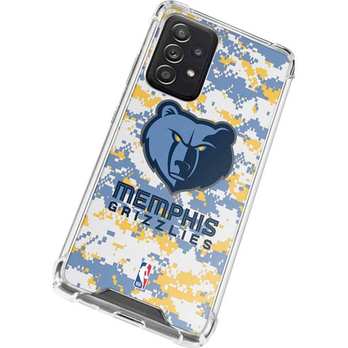 NBA Memphis Grizzlies Digi Camo Galaxy A52 5G Clear Case