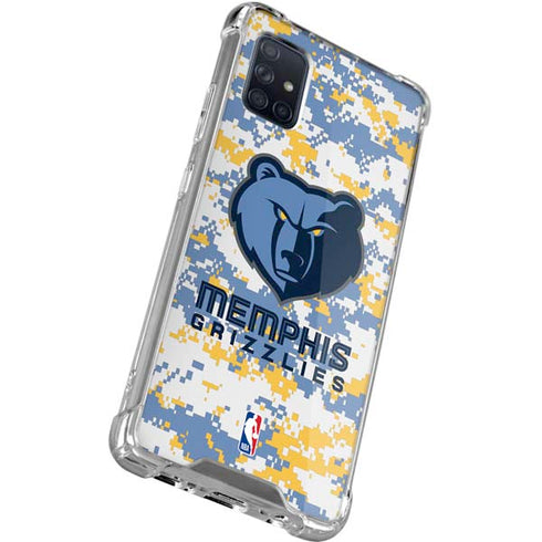 NBA Memphis Grizzlies Digi Camo Galaxy A71 5G Clear Case