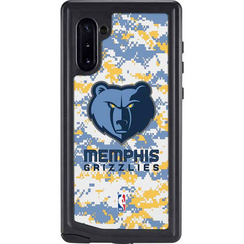 NBA Memphis Grizzlies Digi Camo Galaxy Note 10 Waterproof Case