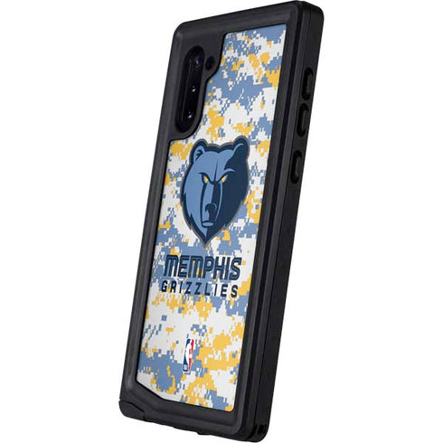 NBA Memphis Grizzlies Digi Camo Galaxy Note 10 Waterproof Case