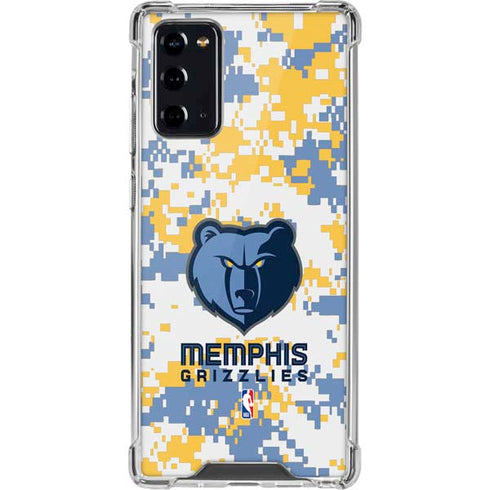 NBA Memphis Grizzlies Digi Camo Galaxy Note20 5G Clear Case